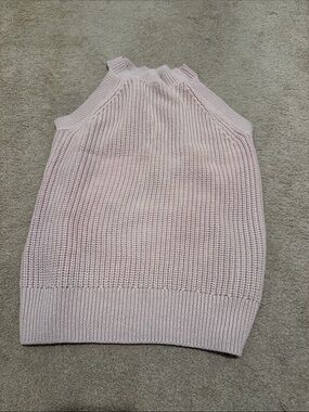 Sleeveless Knit Tank Top - Light Blush Pink